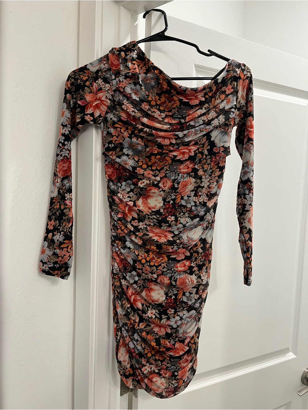 Long sleeve aysmmetrical dress